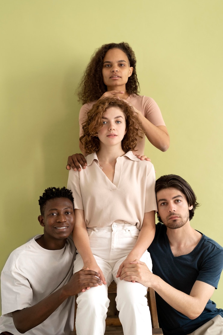 Foto grátis de perto as pessoas a ficarem mais fortes juntas
