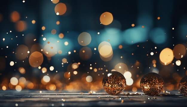 Foto grátis decoração brilhante ilumina o cenário de inverno com vibrantes luzes de natal geradas por inteligência artificial