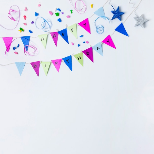 Decoração de aniversário com espaço para cópias