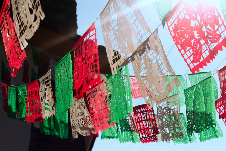 Foto grátis decoração de festa de papel picado