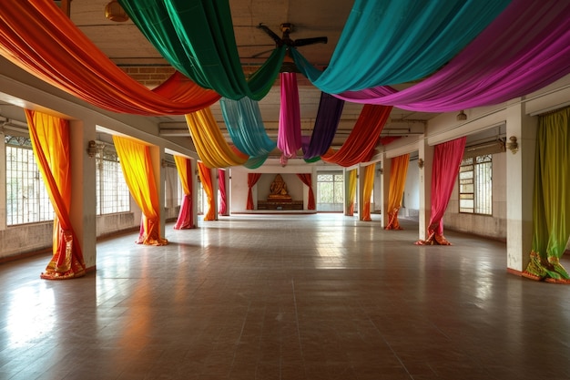 Decoração de interiores altamente detalhada de Navratri