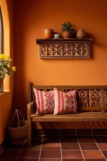 Decoração de interiores inspirada no folclore mexicano