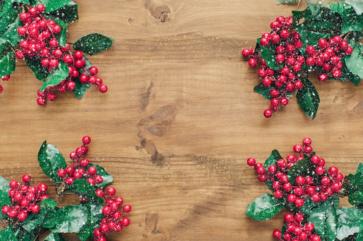 Foto grátis decoração de natal com visco.
