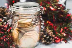 Foto grátis decoração e biscoitos de natal