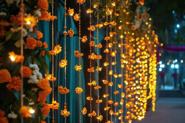 Foto grátis decoração floral altamente detalhada de navratri