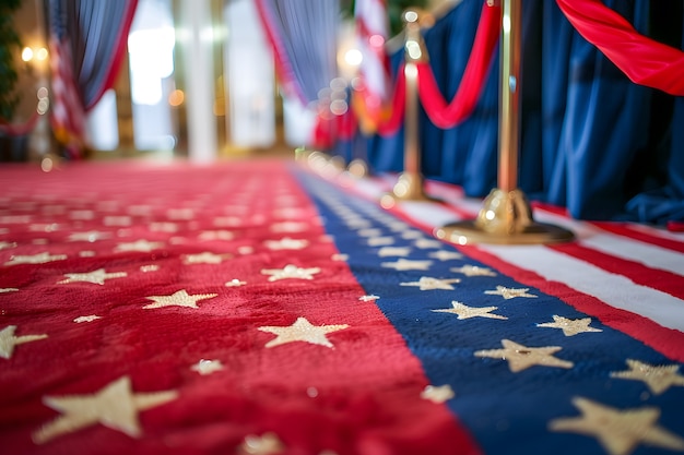 Foto grátis decorações domésticas de cores americanas para a celebração do dia da independência