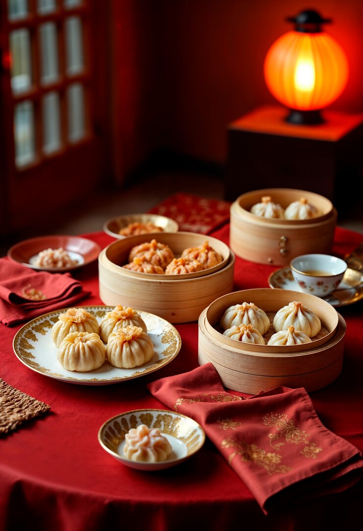 Foto grátis deliciosa comida chinesa, natureza morta.