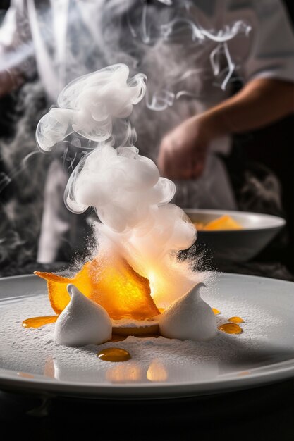 Deliciosa comida cozida a fumo.