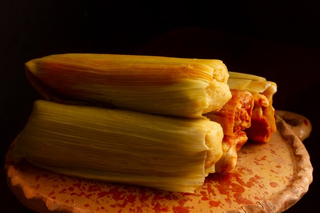 Deliciosa composição de tamales tradicionais