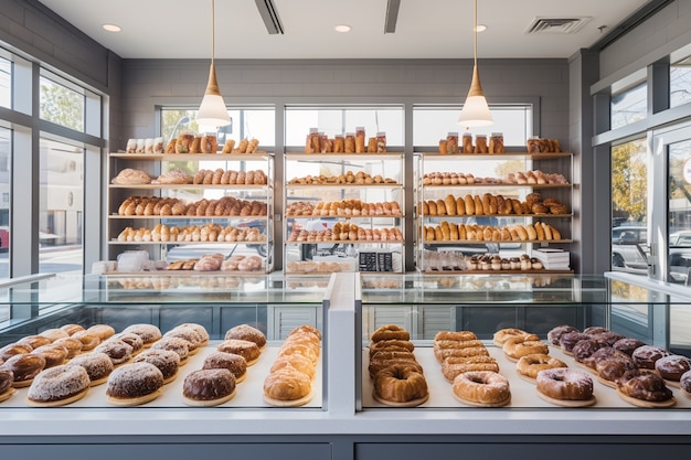 Deliciosa loja de donuts gerada por ai