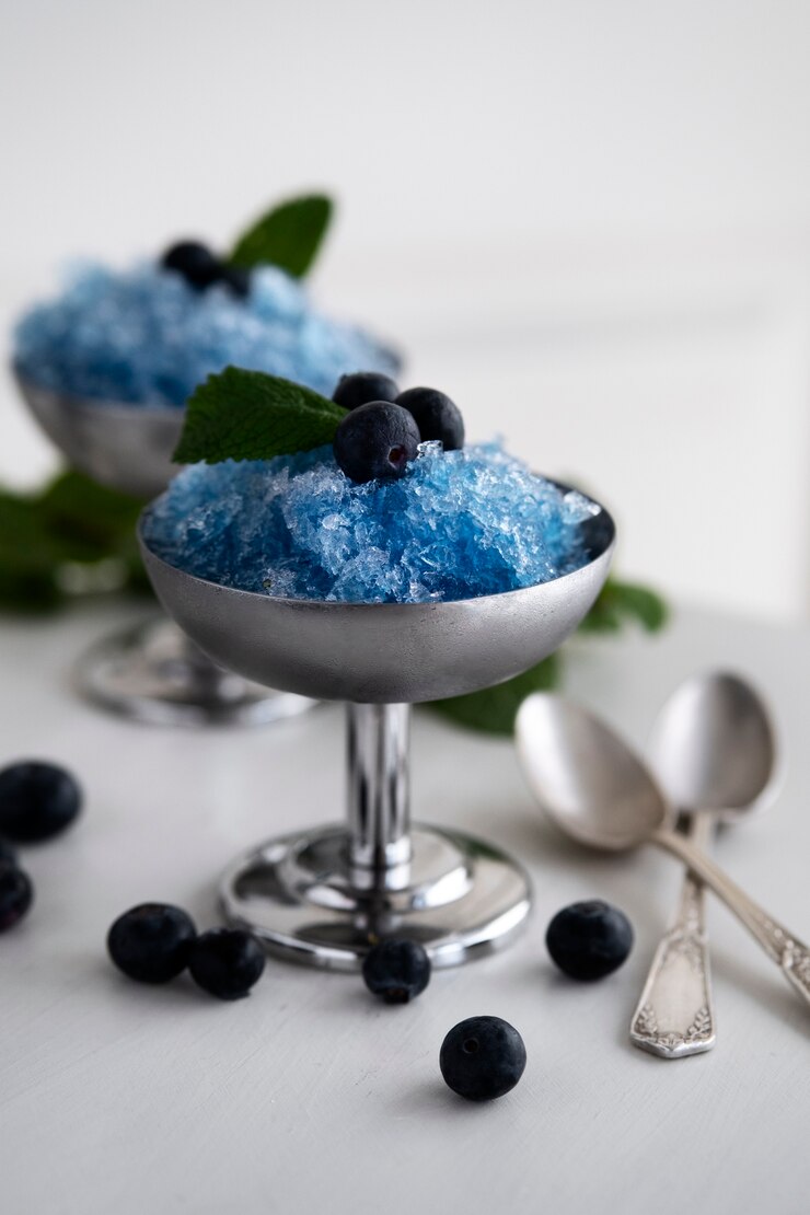 Foto grátis deliciosa sobremesa de granita com aroma de frutas