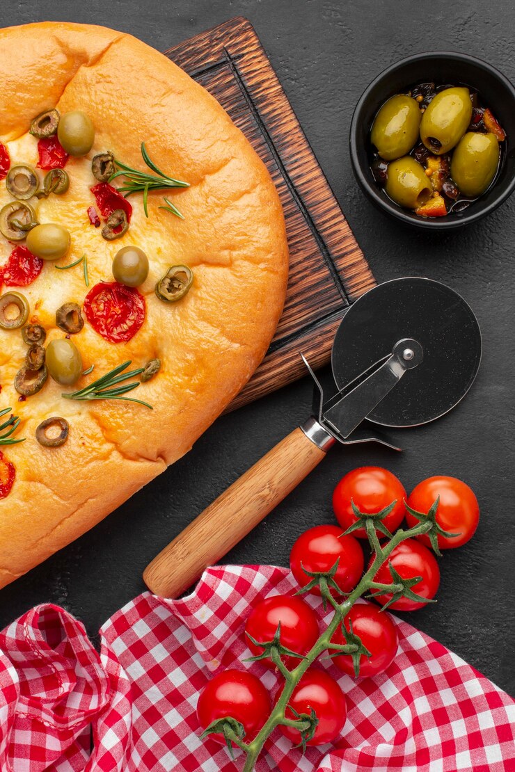 Foto grátis deliciosa variedade de comida acima da vista