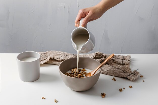 Deliciosa variedade de refeição de café da manhã