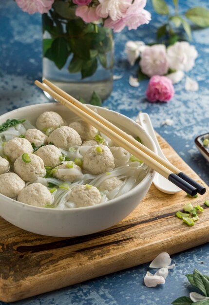 Deliciosa variedade de tigela de bakso