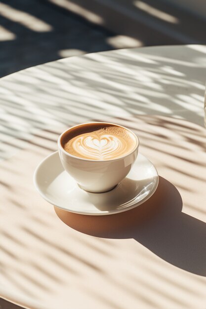 Deliciosa xícara de café dentro de casa