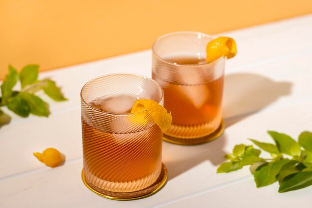 Deliciosas bebidas alcoólicas prontas para serem servidas