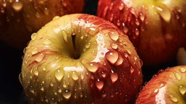 Foto grátis deliciosas maçãs em estúdio