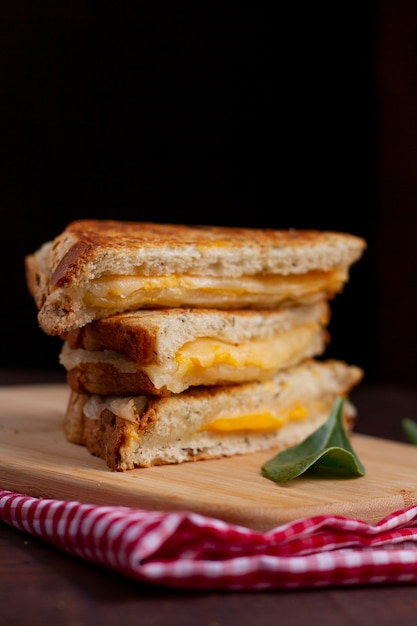 Foto grátis deliciosas sanduíches com queijo