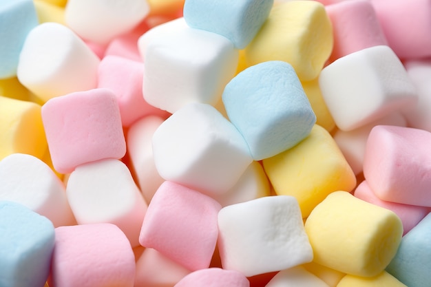 Delicioso arranjo de marshmallows