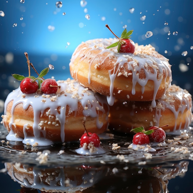 Delicioso arranjo de rosquinhas vitrificadas