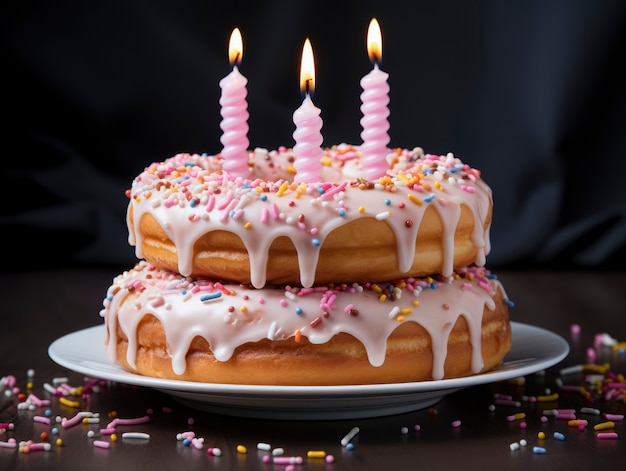 Delicioso arranjo de rosquinhas vitrificadas