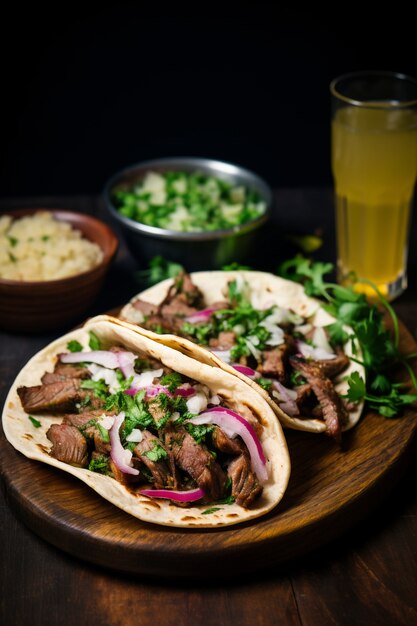 Delicioso arranjo de tacos