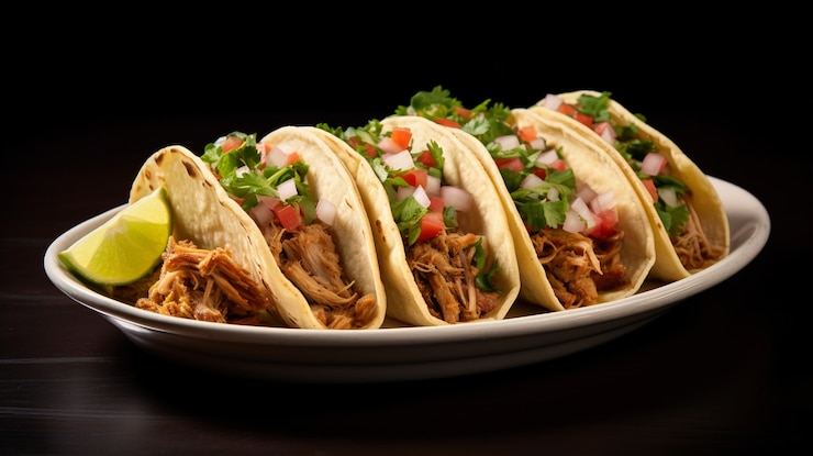 Foto grátis delicioso arranjo de tacos