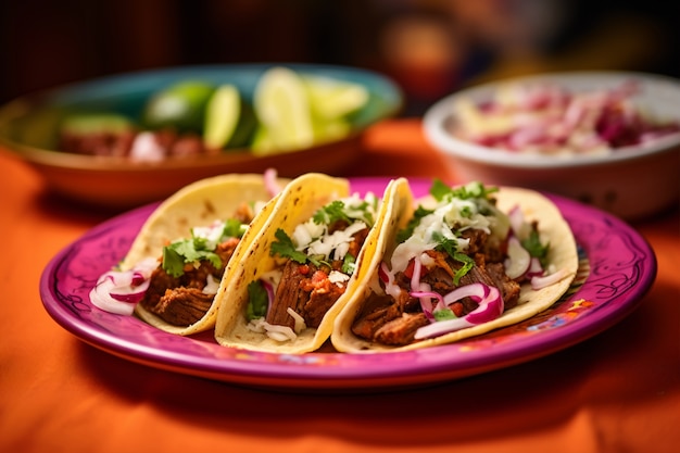 Delicioso arranjo de tacos