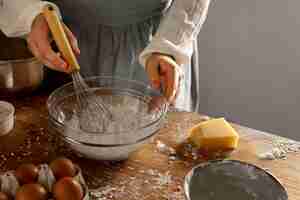 Foto grátis delicioso arranjo para fazer pão de queijo