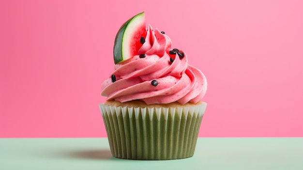 Foto grátis delicioso cupcake com melancia