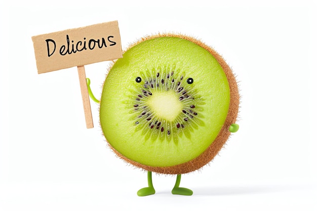 Delicioso kiwi com um painel gerado por ia