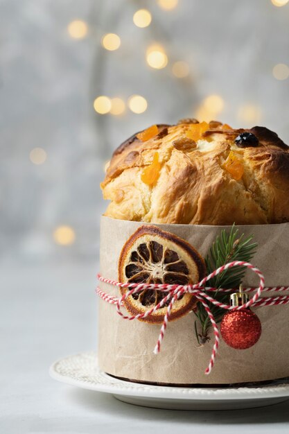 Delicioso panetone de natal