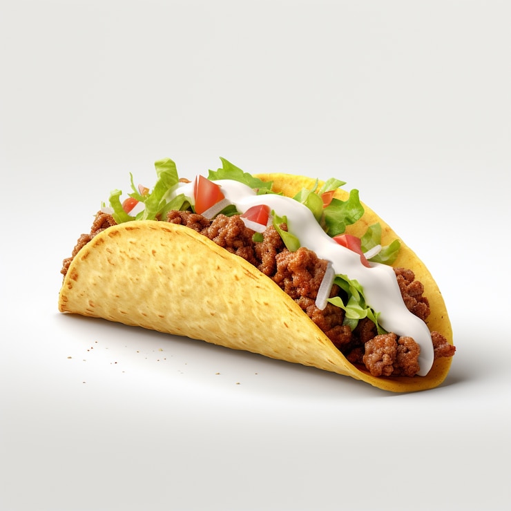 Foto grátis delicioso taco em estúdio