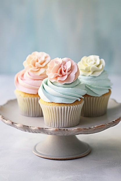 Foto grátis deliciosos cupcakes com arranjo de esmalte