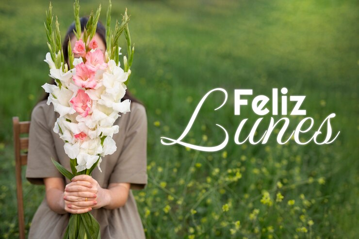 Foto grátis desejando feliz segunda-feira em espanhol