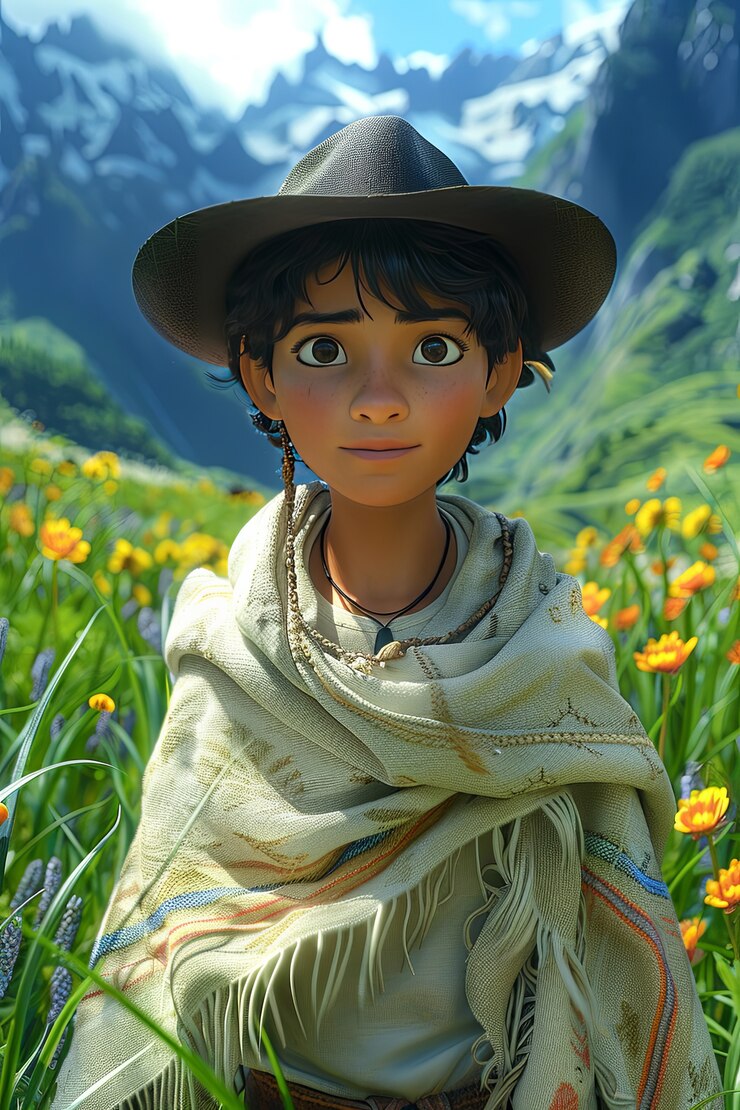 Foto grátis desenho animado 3d povo tradicional latino-americano