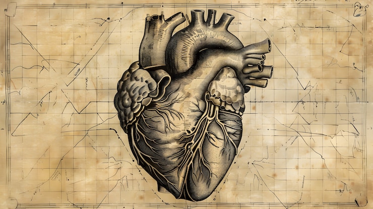 Foto grátis desenho de anatomia de estilo vintage