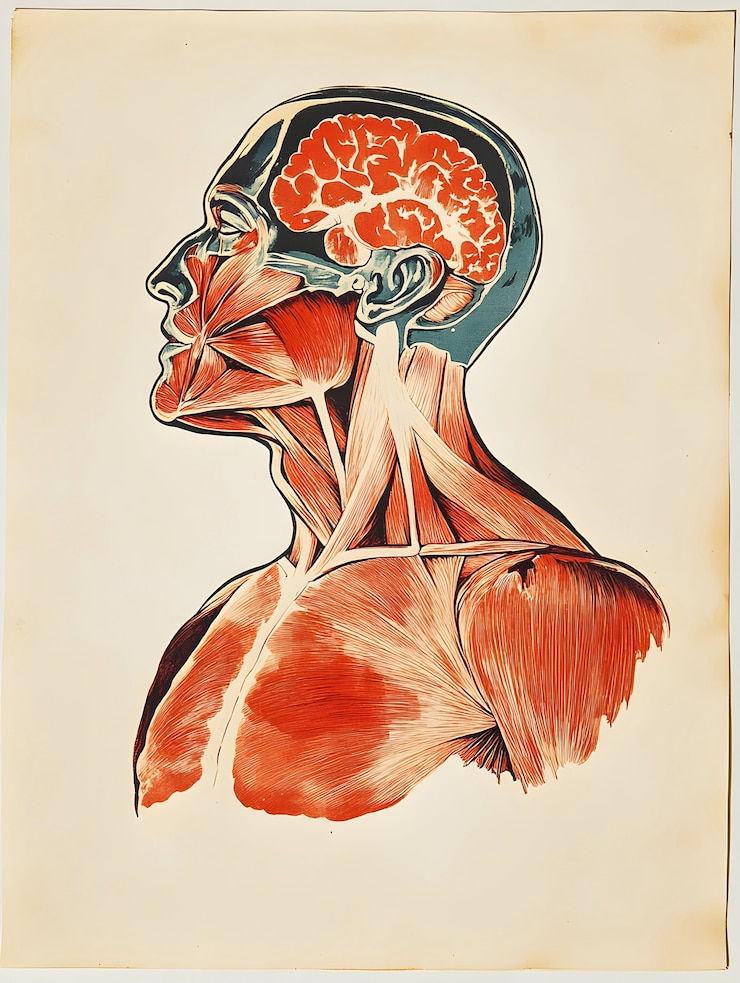 Foto grátis desenho de anatomia de estilo vintage
