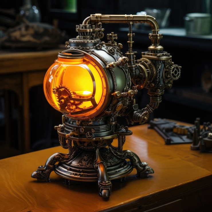 Foto grátis desenho de lâmpada de luz futurista e fantástico