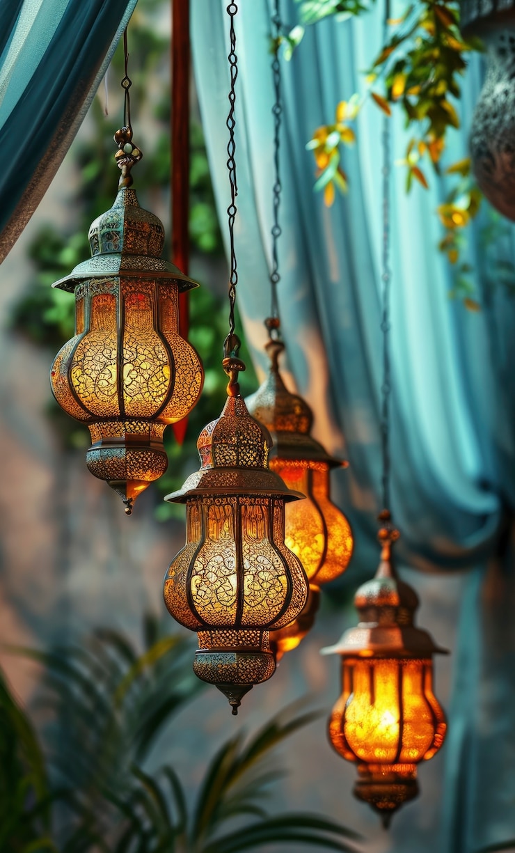 Foto grátis desenho detalhado de lanterna para a celebração islâmica do ramadã
