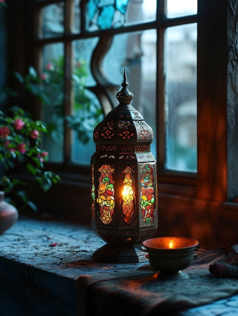 Desenho detalhado de lanterna para a celebração islâmica do Ramadã