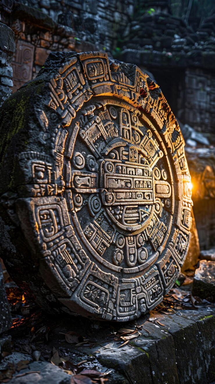 Foto grátis desenho inca e maia esculpido em pedras
