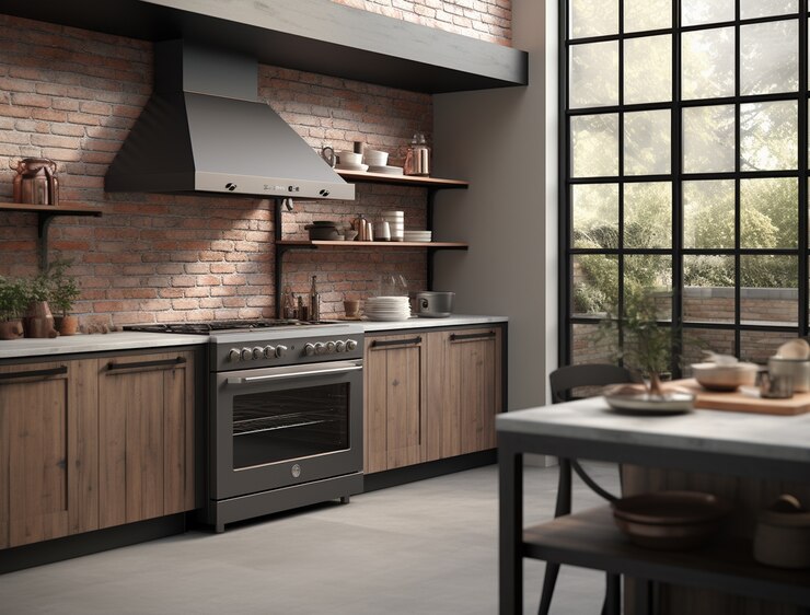 Foto grátis desenho interior de cozinha bonito