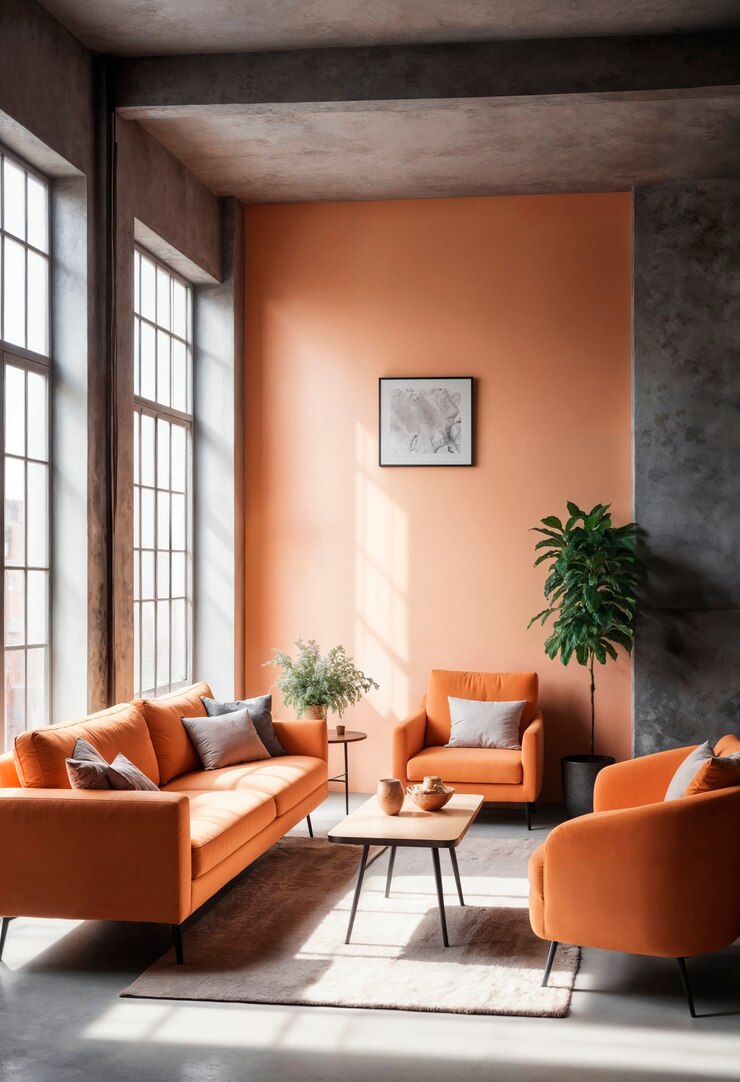 Foto grátis desenho interior realista com móveis