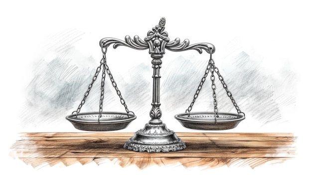 Foto grátis desenho sobre a profissão de advogado.
