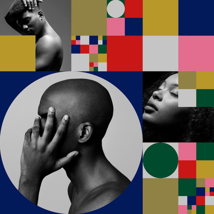 Foto grátis design de colagem de pessoas coloridas