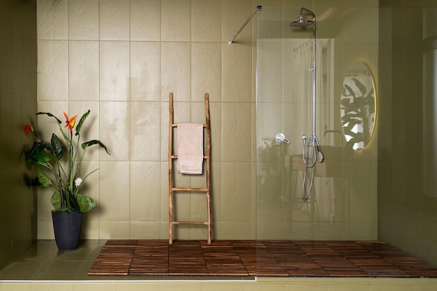 Design de interiores de banheiro para chamadas de zoom