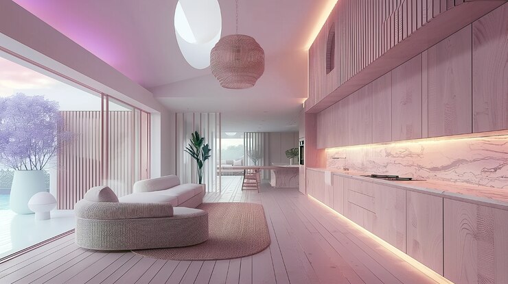 Foto grátis design de interiores digital de lavanda