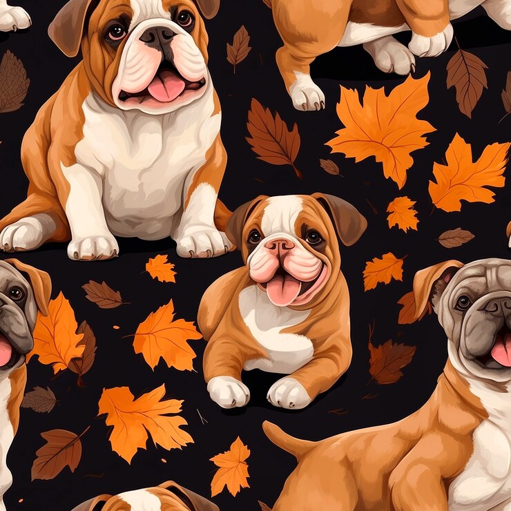 Foto grátis design de padrão de cão de estilo de arte digital