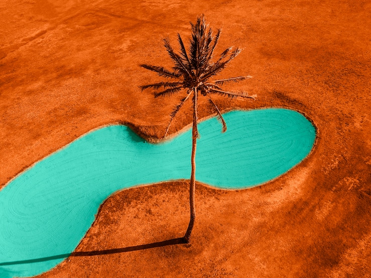 Design de paisagem pop brilhante